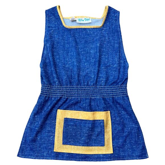 Whittenton 'Alive Tops' Apron Smock Top Sz M - Picture 3 of 3